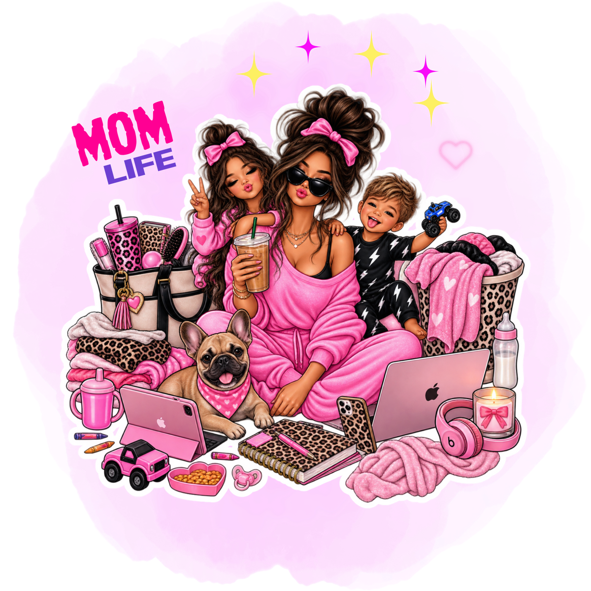 Mom Era Digital Sticker Bundle | 20 PNG Stickers for Digital Planners