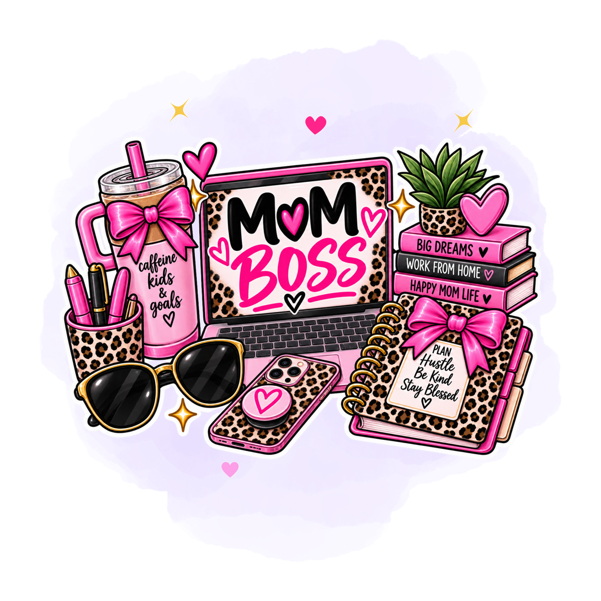 Mom Era Digital Sticker Bundle | 20 PNG Stickers for Digital Planners