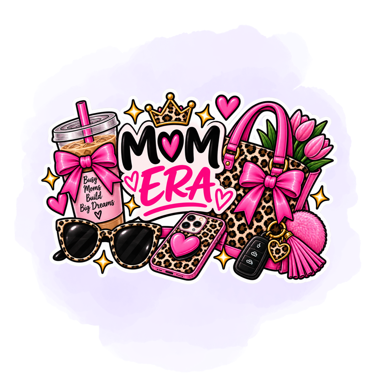 Mom Era Digital Sticker Bundle | 20 PNG Stickers for Digital Planners