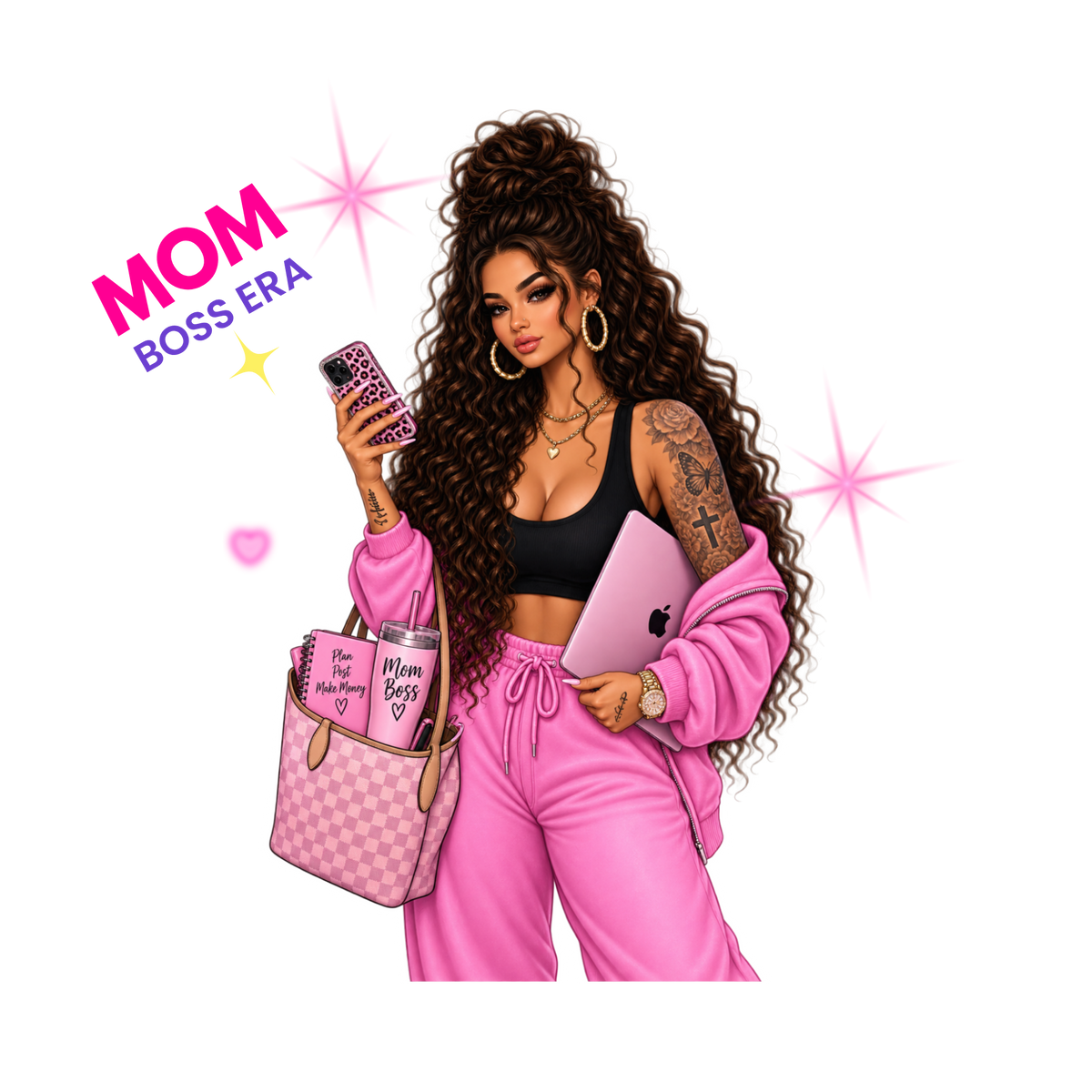 Mom Era Digital Sticker Bundle | 20 PNG Stickers for Digital Planners