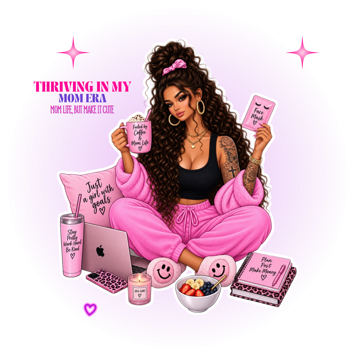 Mom Era Digital Sticker Bundle | 20 PNG Stickers for Digital Planners