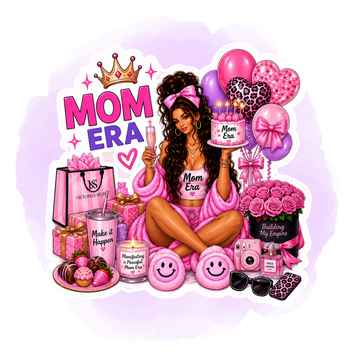 Mom Era Digital Sticker Bundle | 20 PNG Stickers for Digital Planners