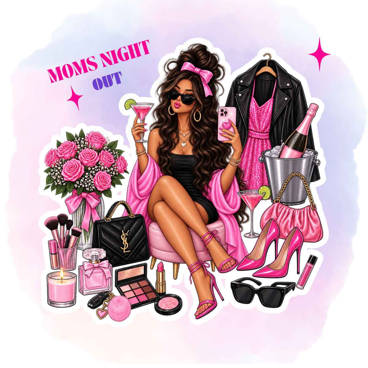 Mom Era Digital Sticker Bundle | 20 PNG Stickers for Digital Planners