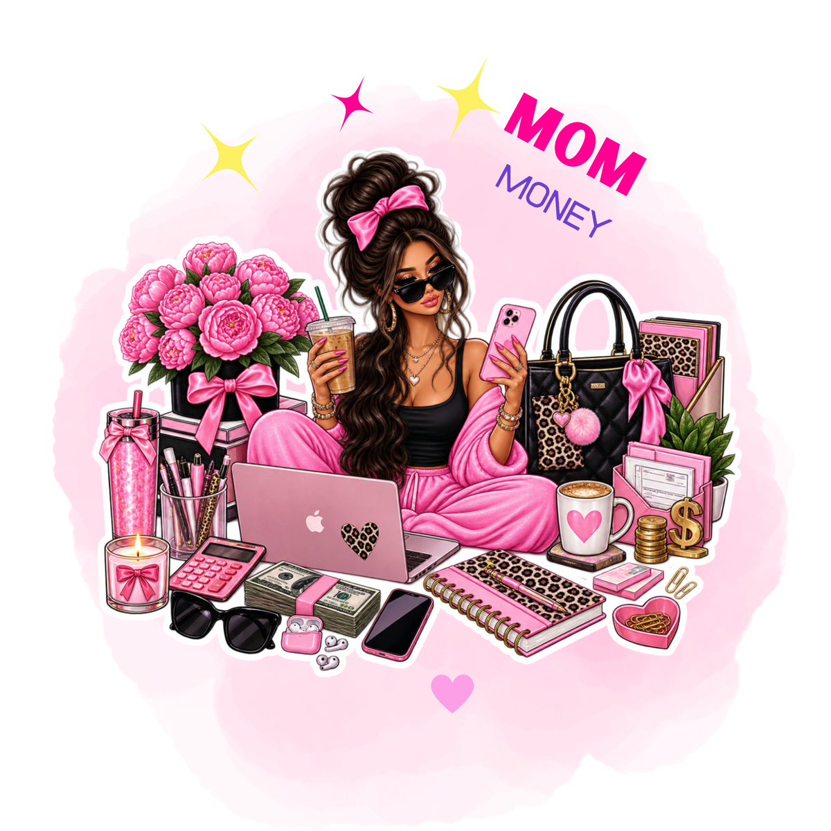 Mom Era Digital Sticker Bundle | 20 PNG Stickers for Digital Planners